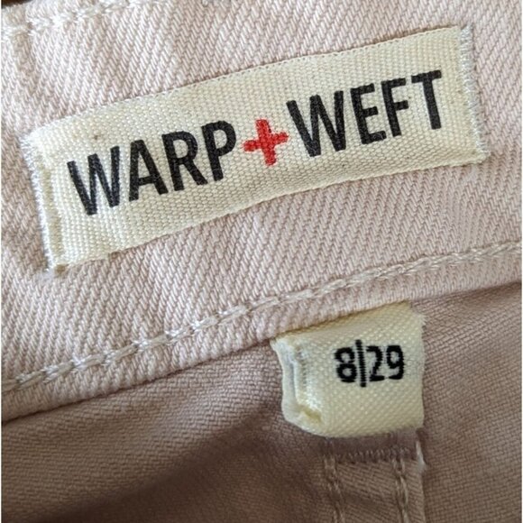 Warp + Weft Jean Shorts Women size 8/29 High Rise Pink Denim Rosewater Western - Picture 10 of 15